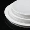 Food-grade commercial melamine a8 jade porcelain hotel tableware, banquet round plate, rectangular high foot base, hand-grabbed mutton pad plate Application Scenario